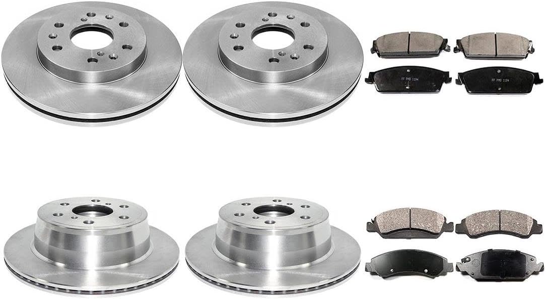 Brake Pads and Rotors Kit - Front and Rear Brakes and Rotors, Replacement Brake Kit fits Chevrolet Avalanche 2008-2013 fits Chevy Avalanche 2008-2013 fits Chevrolet Silverado 1500 2007-2013