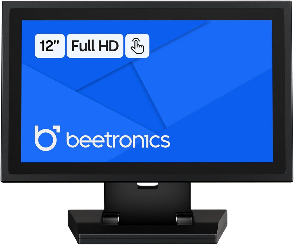Beetronics 12 Inch Touchscreen Monitor | Full HD 1080p | 12TS7M – Industrial-Grade, Professional 10-Point Multi Touch Display for PC, Mac, Linux – HDMI, DisplayPort, USB-C, VGA Inputs