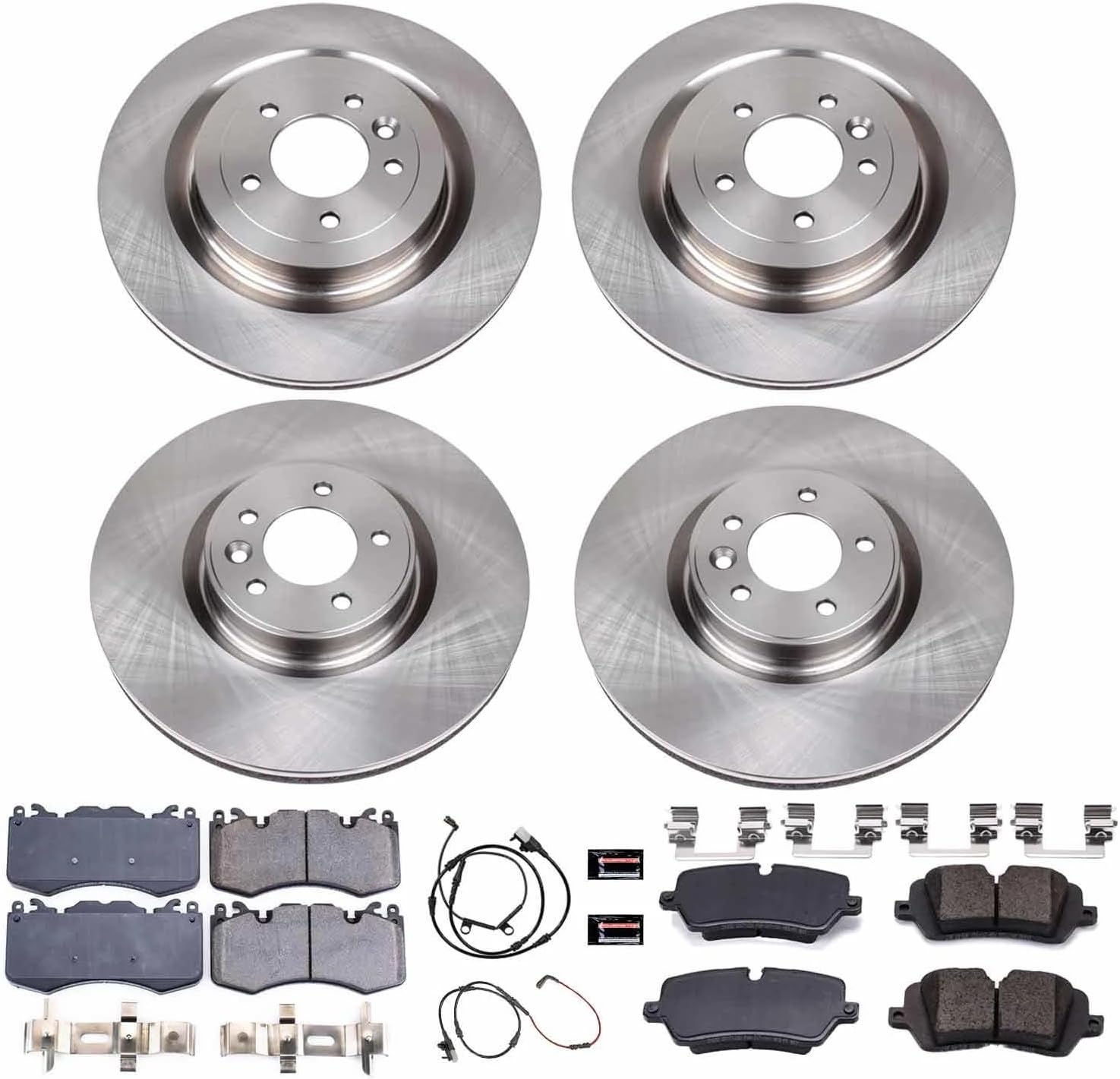 PowerStop Front and Rear Brake Kit for Land Rover Range Rover 2013-18 | Land Rover Range Rover Sport 2014-17 - Z17 Ceramic Brake Pads & Disc Rotors Replacement, KOE7101