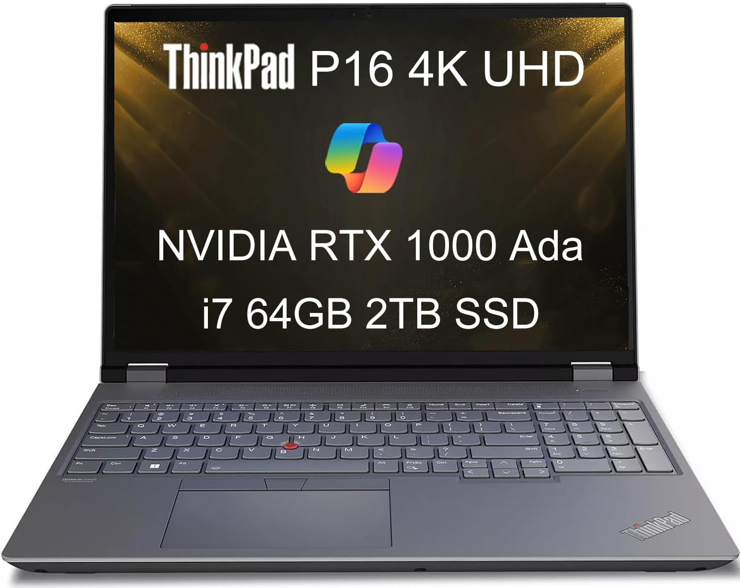 Lenovo ThinkPad P16 Mobile Workstation Laptop (16' 4K UHD (3840 x 2400), NVIDIA RTX 1000 Ada, Intel 20-Core i7-14700HX, 64GB DDR5, 2TB SSD) for Designers, Engineers, 1080p IR Webcam, Win 11 Pro