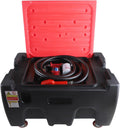 40 Gallon Fuel Caddy, Portable Gas Storage Fuel Tank with 12GPM Fuel Transfer Pump& 2 Wheels, Gasoline Diesel Fuel Container for Cars, ATVs, Boats, Lawn Mowers, Red