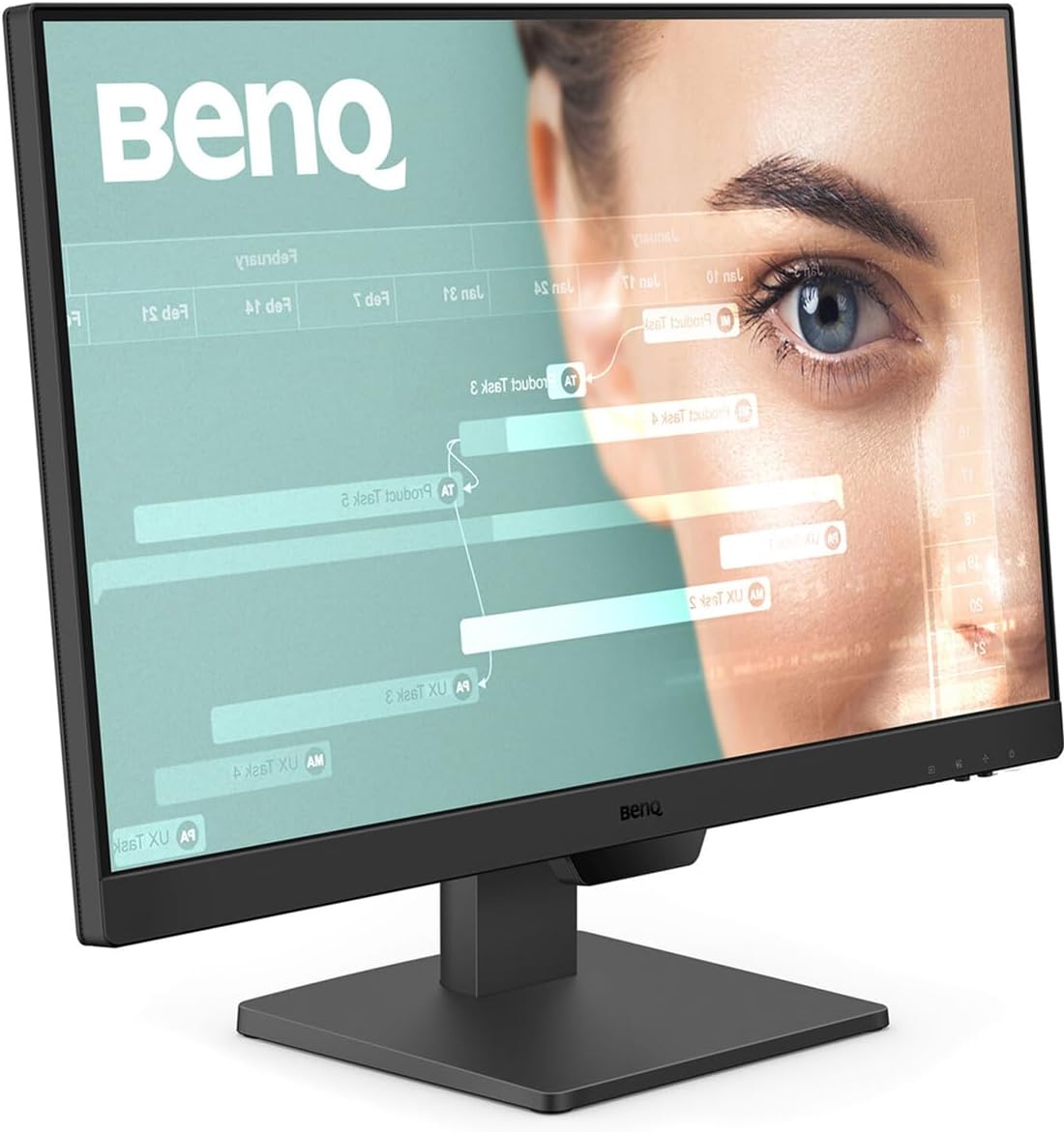 BenQ GW2490 100Hz Gaming Computer Monitor 24' FHD 1920x1080p, IPS, Eye-Care Tech, Low Blue Light, Anti-Glare, Adaptive Brightness, Built-in Speakers, DisplayPort, HDMI + H&A Heavy Dua