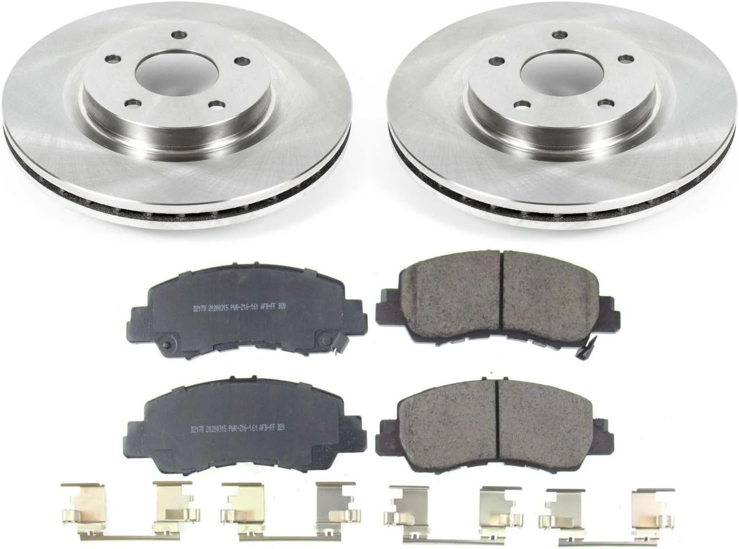PowerStop Front Brake Kit for Mitsubishi Eclipse Cross 2018-20 | Mitsubishi Eclipse Cross 2022-24 - Z17 Ceramic Brake Pads & Disc Rotors Replacement, KOE8424