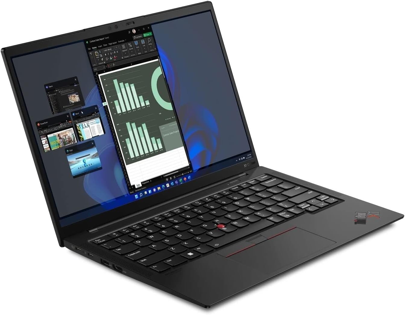 Lenovo ThinkPad X1 Carbon Gen 10 Laptop with Intel Core i7-1260P Processor, 14' FHD Non-Touch Anti-Glare Display, 16GB DDR5, 512GB SSD, and Win 11 Pro