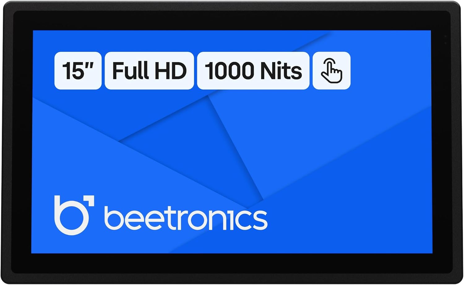 Beetronics 15 Inch High Brightness Touchscreen Monitor | Full HD 1080p | IP66 Waterproof & Dustproof | Industrial Sunlight Readable Outdoor Display for PC, Mac, Linux | 15HB9M/U1