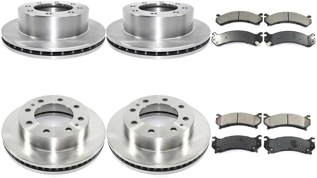Brakes and Rotors Kit - 6PCS Front Rear Disc Brake Pads and Rotors, Brake kit for Chevrolet Silverado 3500 HD 2007-2010 for Chevy Silverado 3500 HD 2007-2010