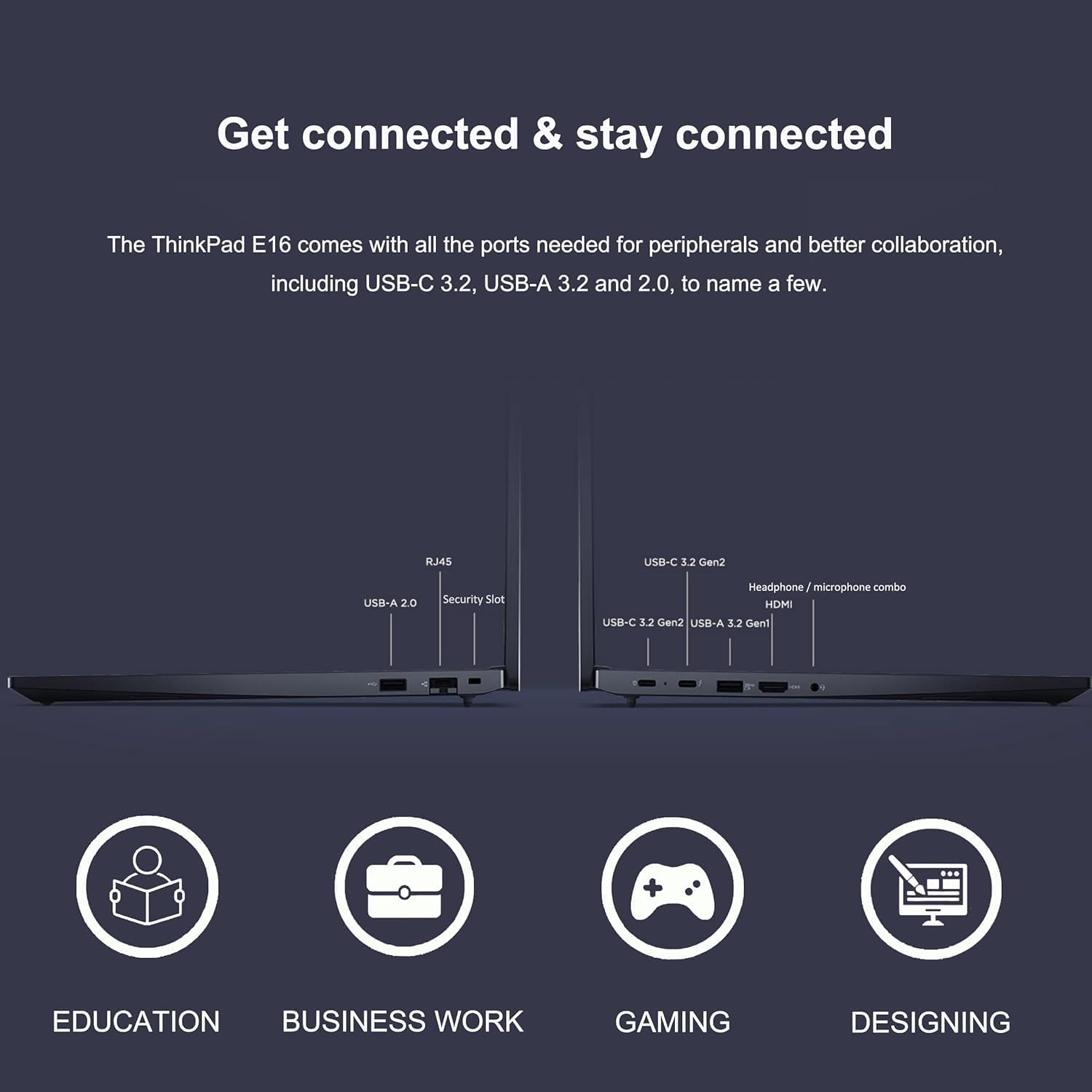 Lenovo ThinkPad E16 Business Laptop (16' FHD+ Touchscreen, Intel 10-Core i5-1335U, 16GB RAM, 512GB SSD), Fingerprint, Backlit Keyboard, FHD Webcam, Thunderbolt 4, Ethernet, Wi-Fi 6, Win 11 Pro, Black