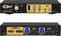 CKL 2 Port KVM Switch Dual Monitor DisplayPort 4K 60Hz for 2 Computers 2 Monitors, 1 DP Input to DP + HDMI Outputs for Each PC via DP 1.4 MST (622DH-MST)