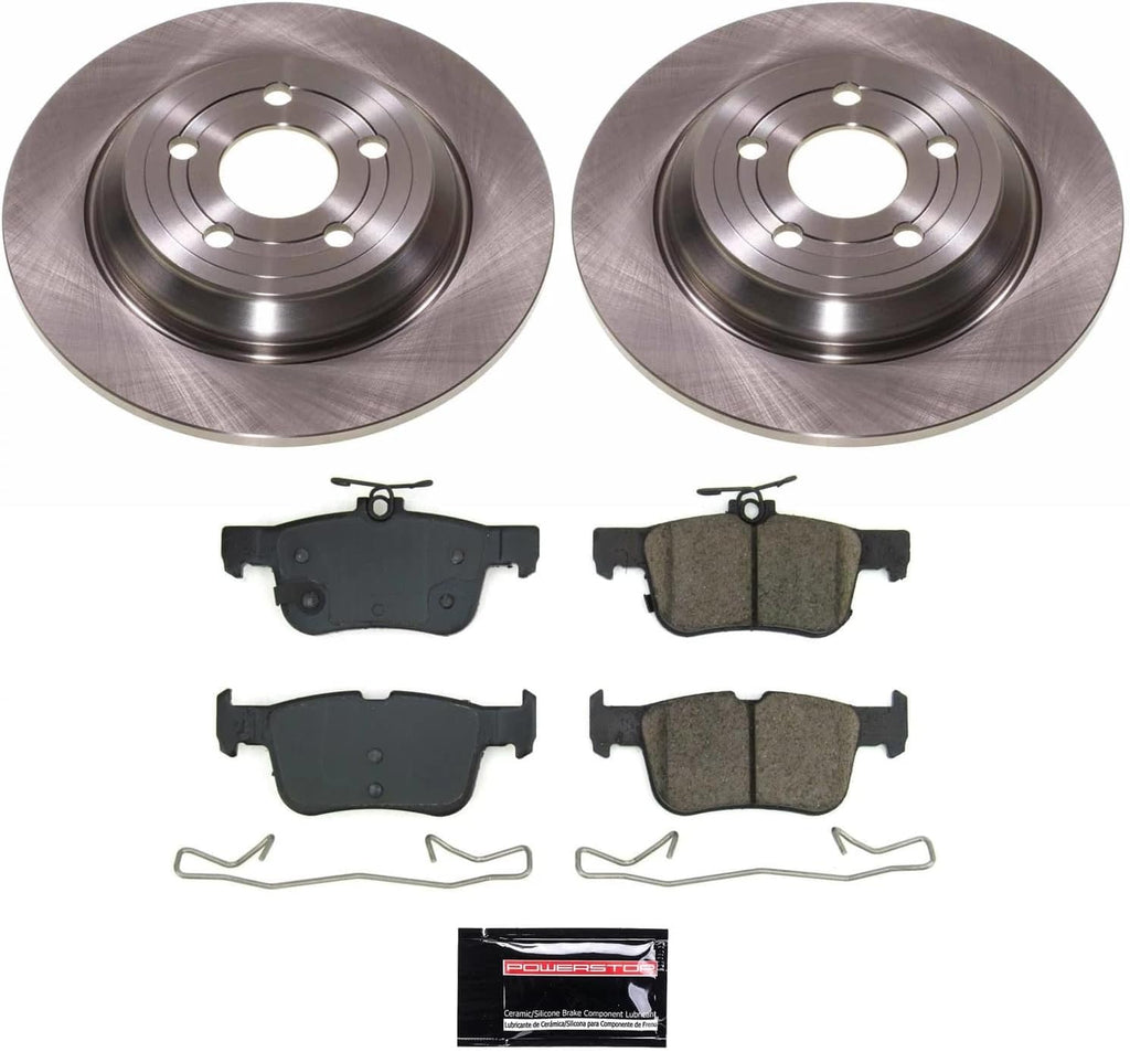 PowerStop Rear Brake Kit for Ford Maverick 2022-24 - Z17 Ceramic Brake Pads & Disc Rotors Replacement, KOE8933