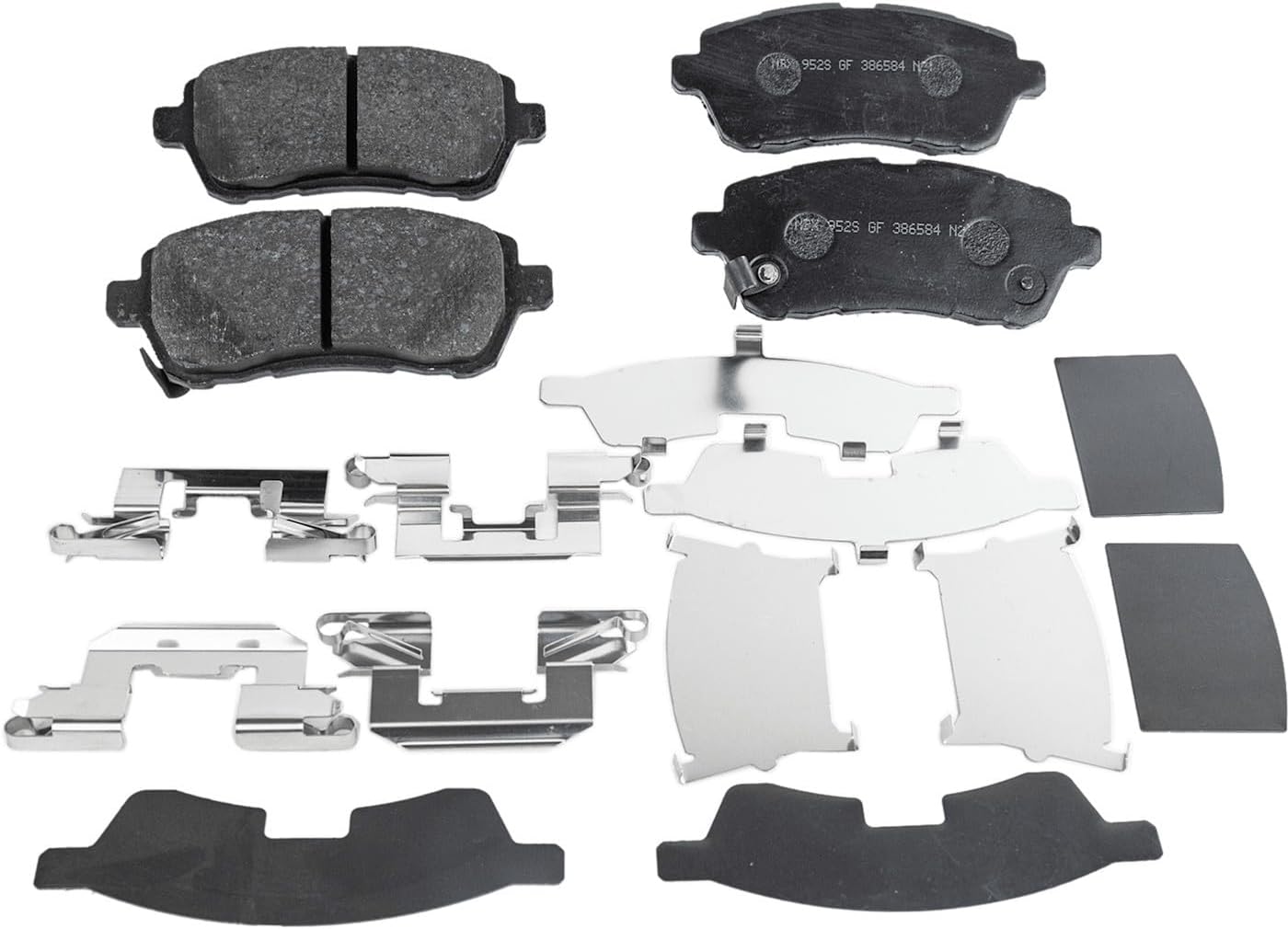 Replacement Front Brake Disc Rotors and Pads Kit fits Ford Fiesta 2011-2013 1.6L (4-Cyl) Front