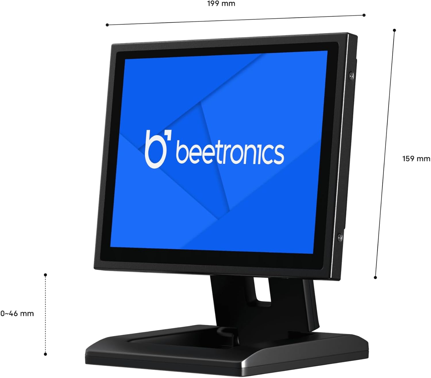Beetronics 8 Inch Touchscreen Monitor | Full HD 1080p | 8TSV7M – Industrial-Grade, Professional 10-Point Multi Touch Display for PC, Mac, Linux – HDMI, DisplayPort, USB-C, VGA Inputs