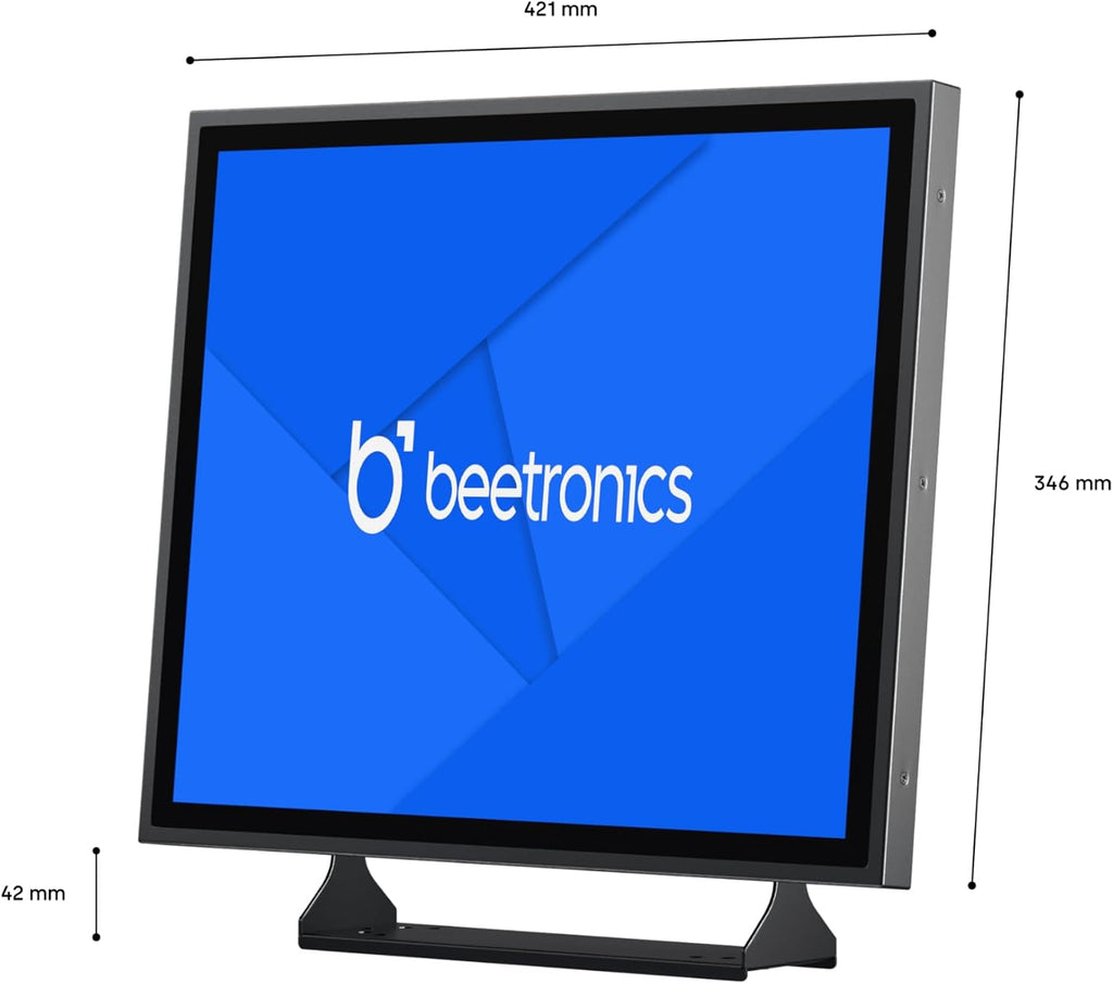 Beetronics 19 Inch Touchscreen Monitor | Full HD 1080p | 19TSV7M – Industrial-Grade, Professional 10-Point Multi Touch Display for PC, Mac, Linux – HDMI, DisplayPort, USB-C, VGA Inputs