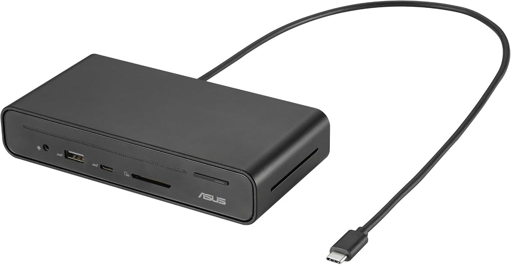 Asus DC300 Docking Station - for Mouse, Keyboard, Monitor, Notebook - Charging Capability - Memory Card Reader - SD - 150 W - USB Type C - 3 Displays Supported - 4K - 3840 x 2160-6 x USB Ports - 3 x