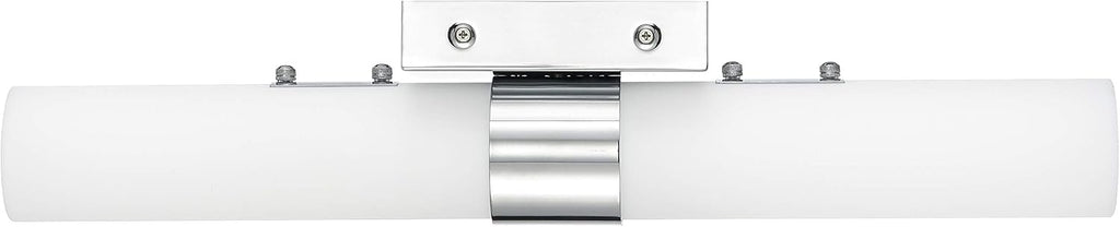 Linea di Liara Perpetua Modern LED Bathroom Vanity Light Bar 22 Inch Chrome Bathroom Light Fixtures Over Mirror and Over Sink, Dimmable White Frosted Glass Shade, UL Listed