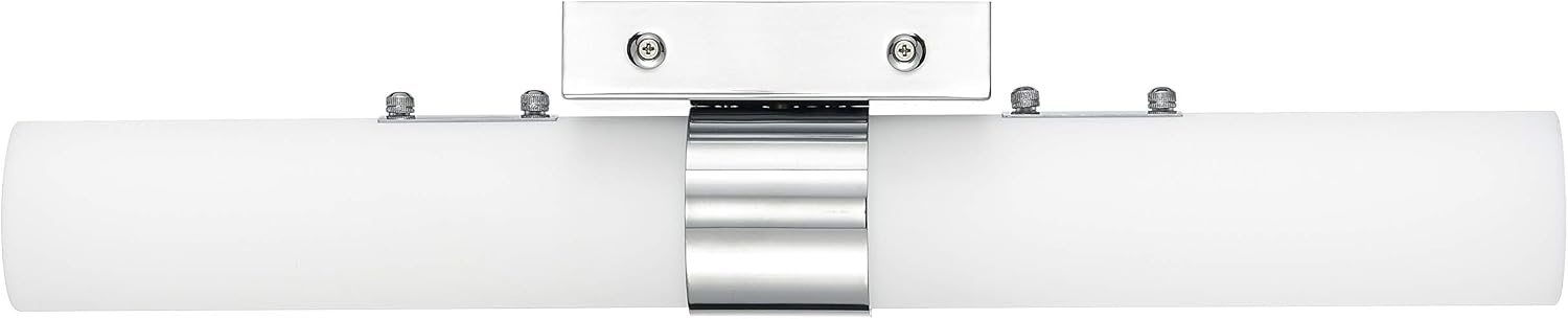 Linea di Liara Perpetua Modern LED Bathroom Vanity Light Bar 22 Inch Chrome Bathroom Light Fixtures Over Mirror and Over Sink, Dimmable White Frosted Glass Shade, UL Listed