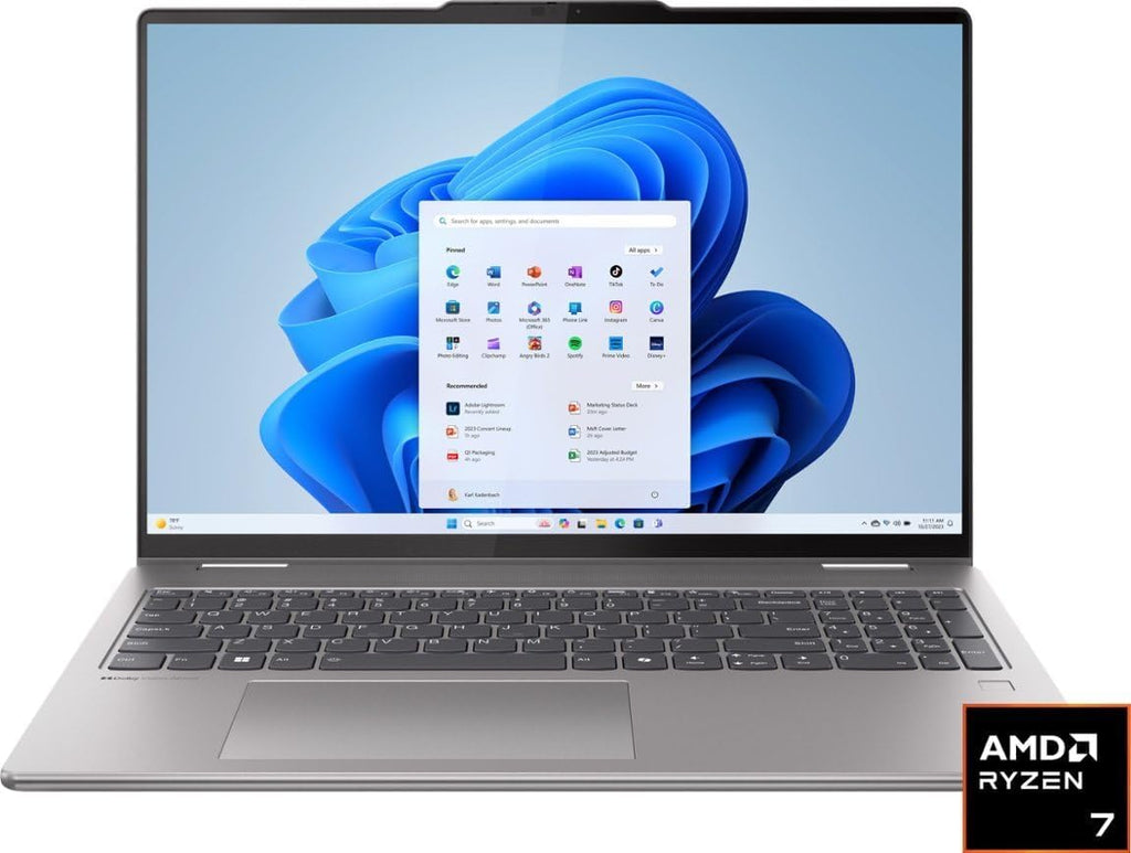 Lenovo Yoga 7 2-in-1 AI PC Laptop | 16' WUXGA Touch | AMD Zen4 8-core Ryzen 7 8840HS (>i7-12700H) | 16GB DDR5 1TB SSD | Backlit Fingerprint Long-Lasting Battery Rapid Charging Win11 w/DLCA Accessory