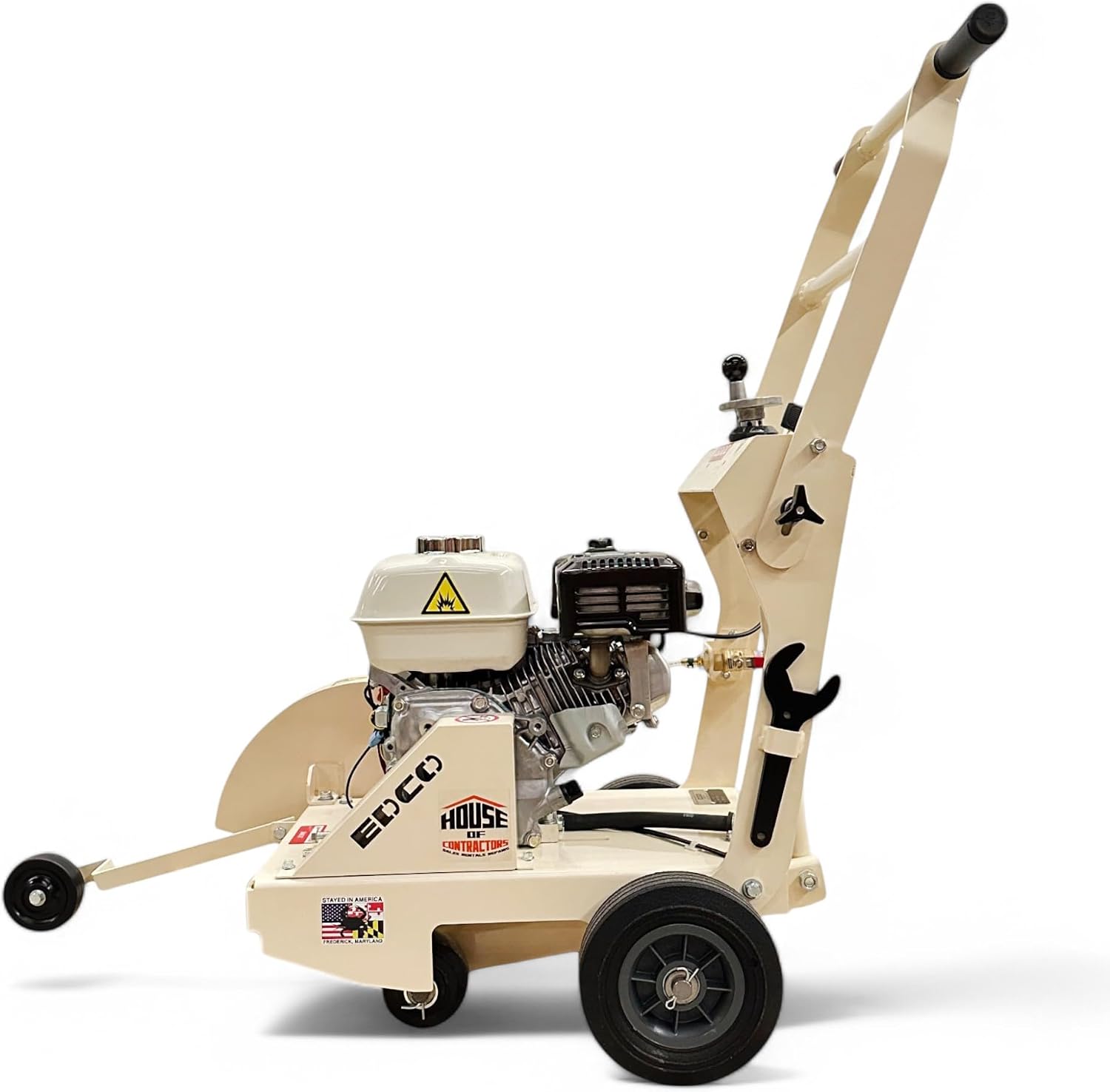 HOC EDCO KL-14 14 INCH Gasoline Walk-Behind Saw Compatible with Honda GX200 + 4 3/4 INCH MAX Cutting Depth - North American Made