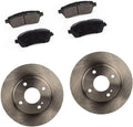 Arrhythmic 6X Ceramic Brake Pads and Rotors 10.16inch (258mm) Front for Ford Fiesta 1.6L 2011 2012 2013 2014 2015 2016 2017 2018 2019, for Ford Fiesta 1.0L 2014 2015 2016 2017