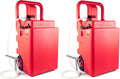 32 Gallon Fuel Transfer Caddy 2 Pack, 120L Gas Caddy with AA Battery Powered Pump for Gasoline Diesel, PE Diesel Transfer Tank, Manual Fueling Nozzle, for Easy Fuel Transportation (Pack of 2)