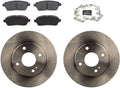 Arrhythmic 6PCs Brake Kit 10.16inch(258mm) Front Ceramic Brake Pads and Rotors kit for Ford Fiesta 1.6L 2011 2012 2013 2014 2015 2016 2017 2018 2019, for Ford Fiesta 1.0L 2014 2015 2016 2017