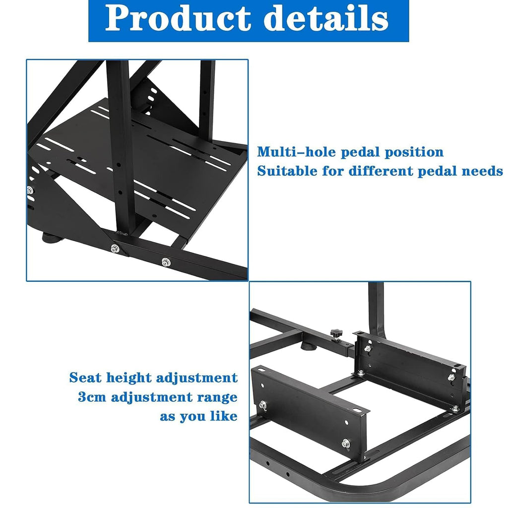 Marada Racing Simulator Cockpit Stand with TV Bracket Mounting Holes Fit for Logitech G923 G27 G920,for Fanatec,for Thrustmaster T300, Sim Racing Cockpit, No Steering Wheel Pedal TV Seat Monitor Stand