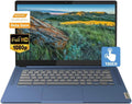 Lenovo 2023 Ideapad Slim 3, 14' (1920 x 1080) FHD Touchscreen Chromebook Slim Thin Laptop, 8-Core MediaTek Kompanio 520, 4GB RAM, 64GB eMMC, WiFi 6, Chrome OS, Abyss Blue, EAT 64GB Micro SD
