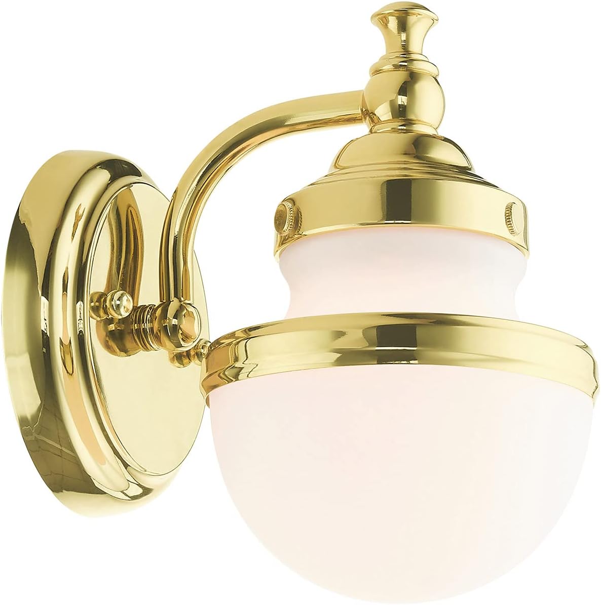 Livex Lighting1 Light Polished Brass Wall Sconce
