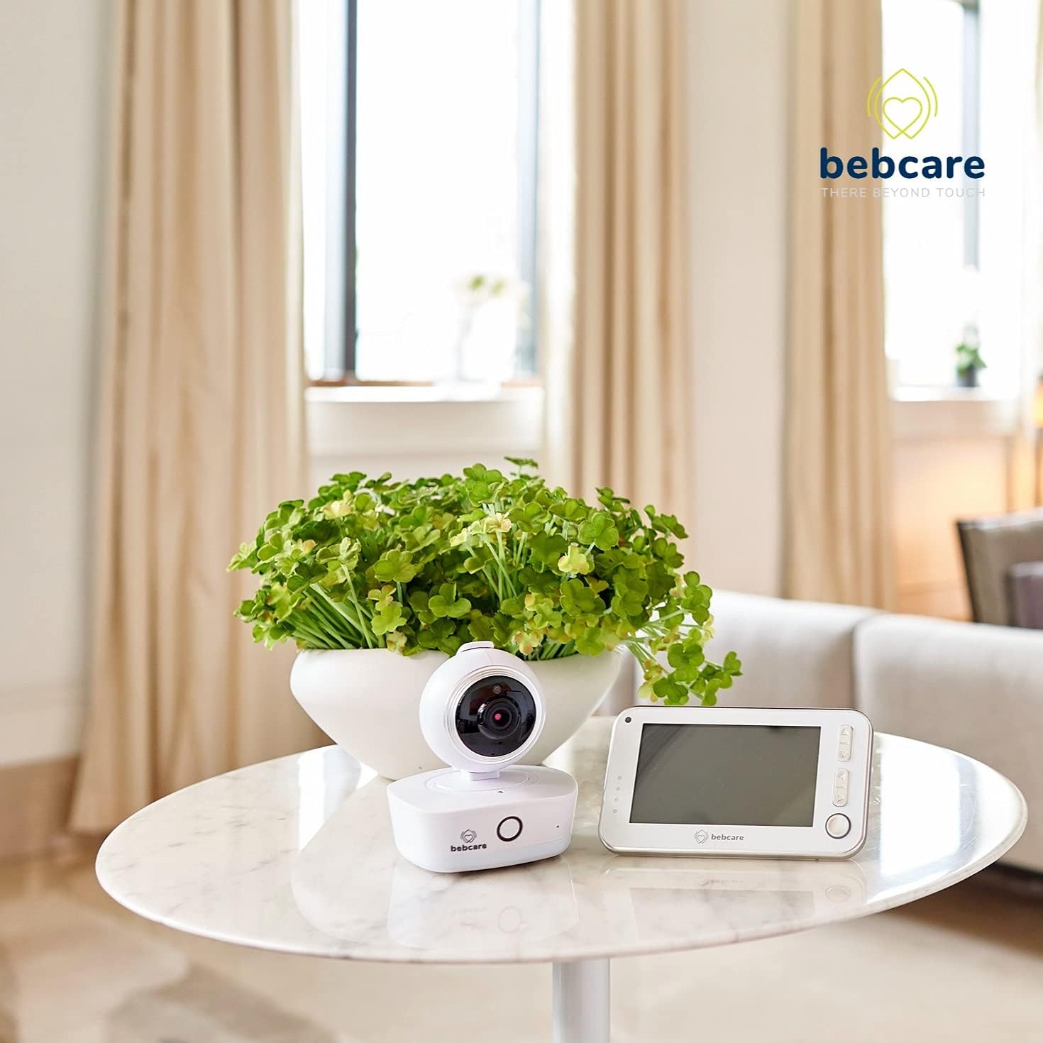 Bebcare Motion - Smart Video Baby Monitor: 4.3' Ultra-Clear Screen, 360° Pan-and-Tilt Camera, Temperature Sensor, Motion and Sound Alert, Auto Baby Tracking Camera (with Breathing Sensor Mat)