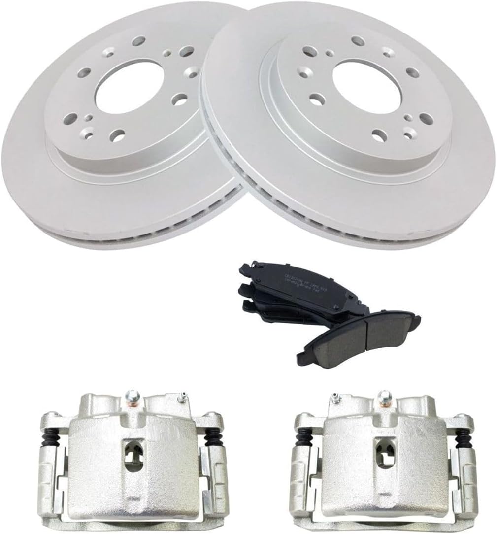 Brake Kit Front Calipers Ceramic Pads & Rotors 6 Lug 12.99 in. for Chevy for Silverado 1500 2007 BKA19948 CD1363