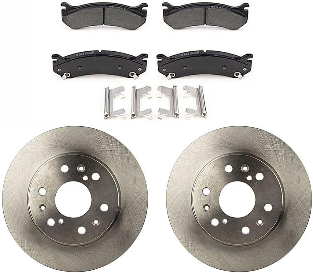 Front Brake Pads and Rotors Kit, Replacement Brakes Kit for Chevrolet Silverado 1500 4.3L 2005-2007, for Chevy Silverado 1500 4.8L 2005-2007