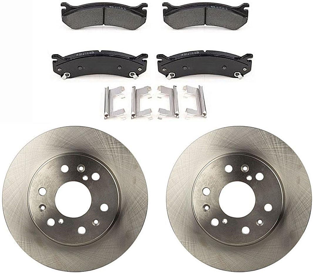 Front Brake Pads and Rotors Kit, Replacement Brakes Kit for Chevrolet Silverado 1500 4.3L 2005-2007, for Chevy Silverado 1500 4.8L 2005-2007
