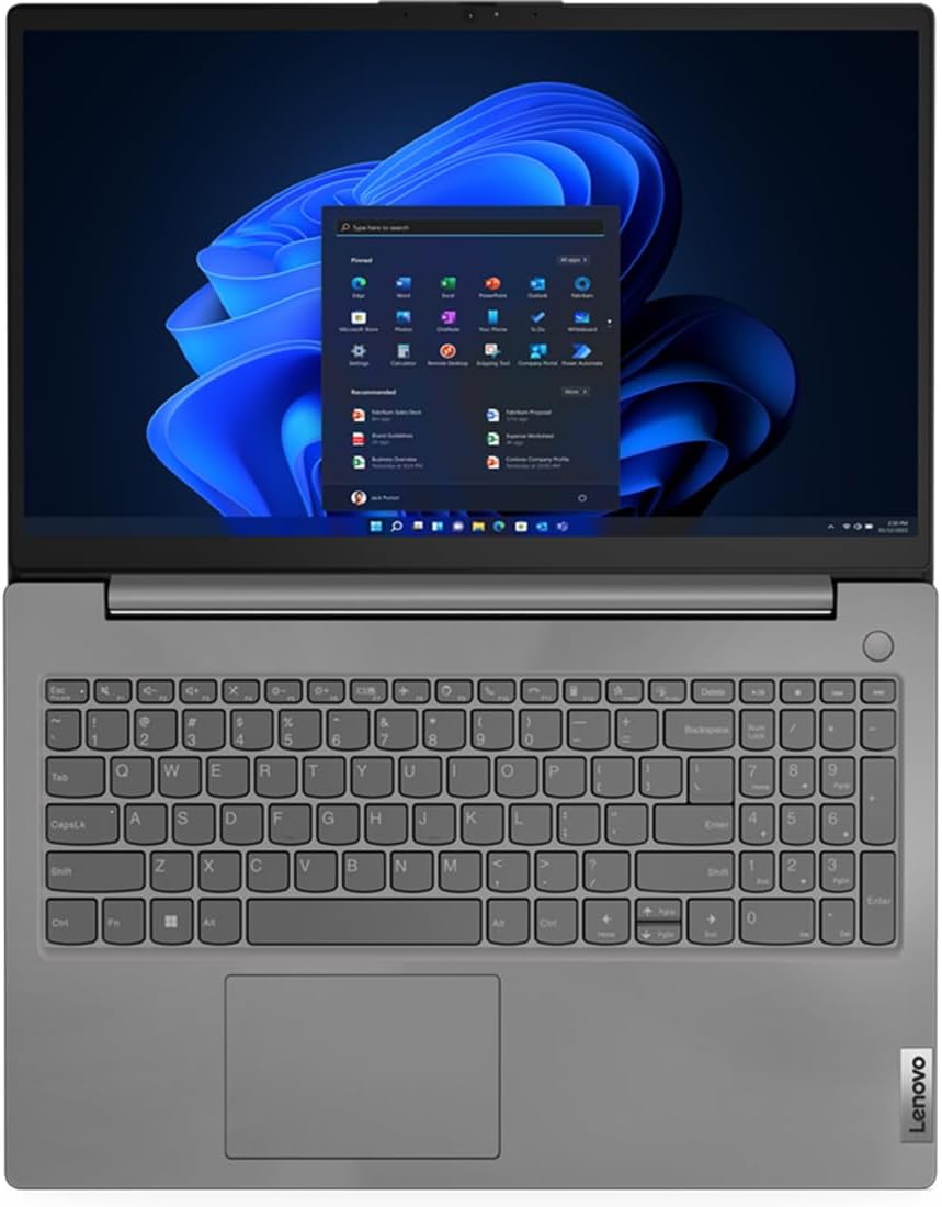 Lenovo Laptop V15 for Business, Home, Student (15.6' FHD Anti-Glare, Intel i7-1255U, 40GB RAM, 1TB SSD), Webcam w/Shutter, Type-C, RJ-45, Wi-Fi, Win 11 Pro w/AI Copilot, Grey (Renewed)