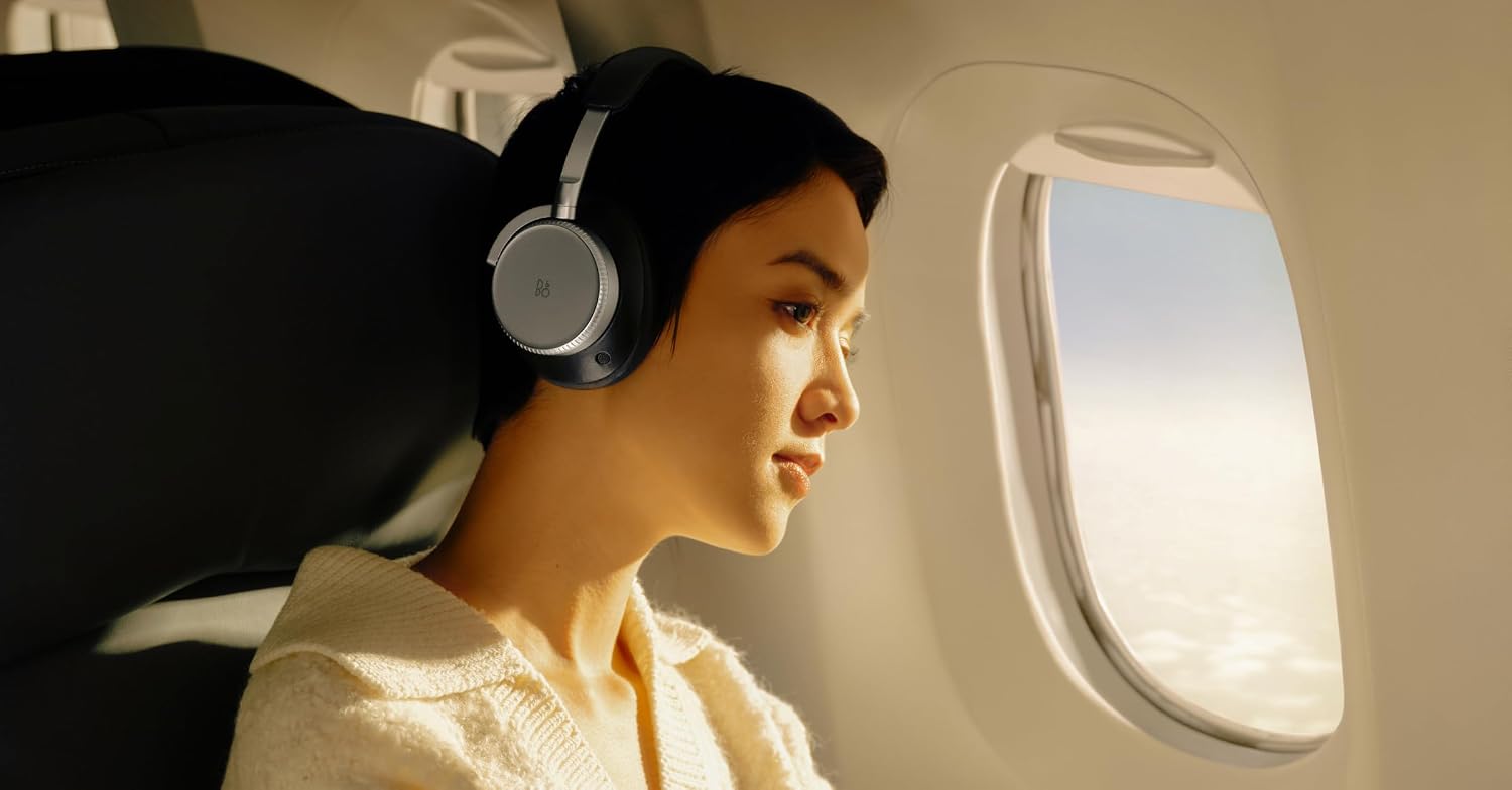 Bang & Olufsen Beoplay H100 Premium Wireless Active Noise Cancelling Over-Ear Headphones with Protective Carrying Case, Infinite Black