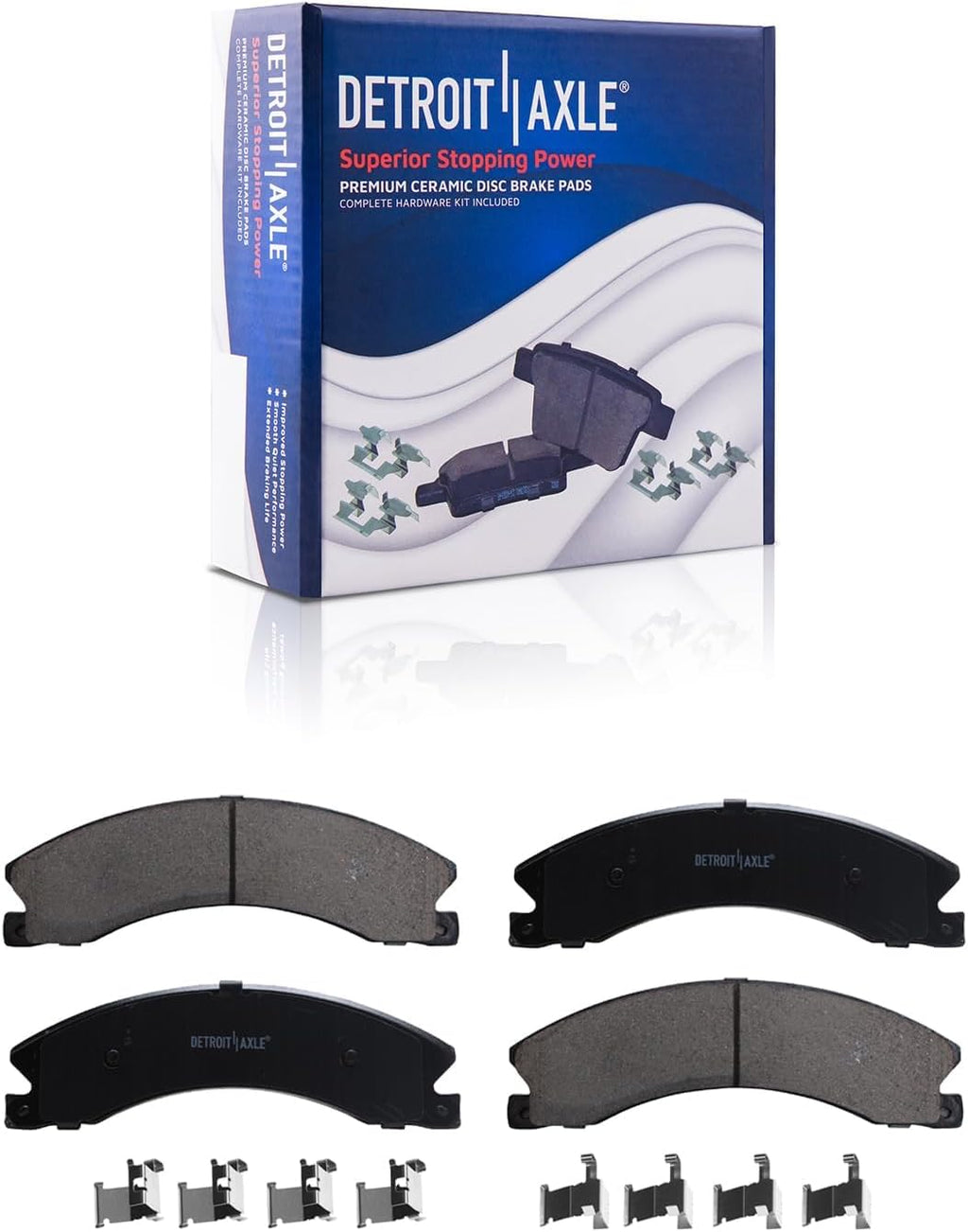 Detroit Axle - Rear Brake Kit for 2011-2019 Chevrolet Silverado 2500 3500HD Suburban GMC Sierra 2500 3500 HD 2012 2013 2014 2015 2016 2017 2018 Brake Rotors Ceramic Brakes Pads Replacement