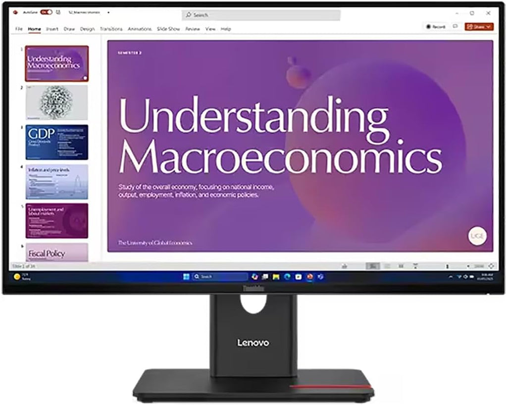 Lenovo ThinkVision T24D-40 24' Class Full HD LED Monitor - 16:9 - Eclipse Black
