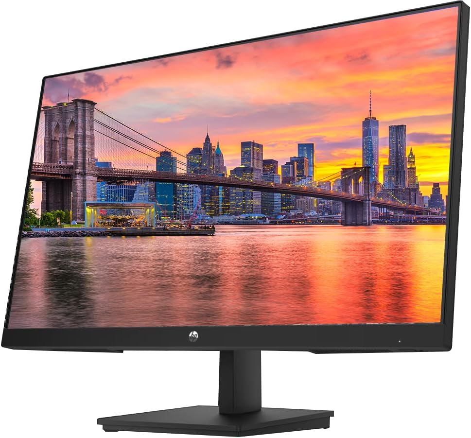 HP P22h G5 22 inch 1920 x 1080 Full HD Edge LED LCD Monitor, 2-Pack Bundle with Display Port with Built-in Speakers