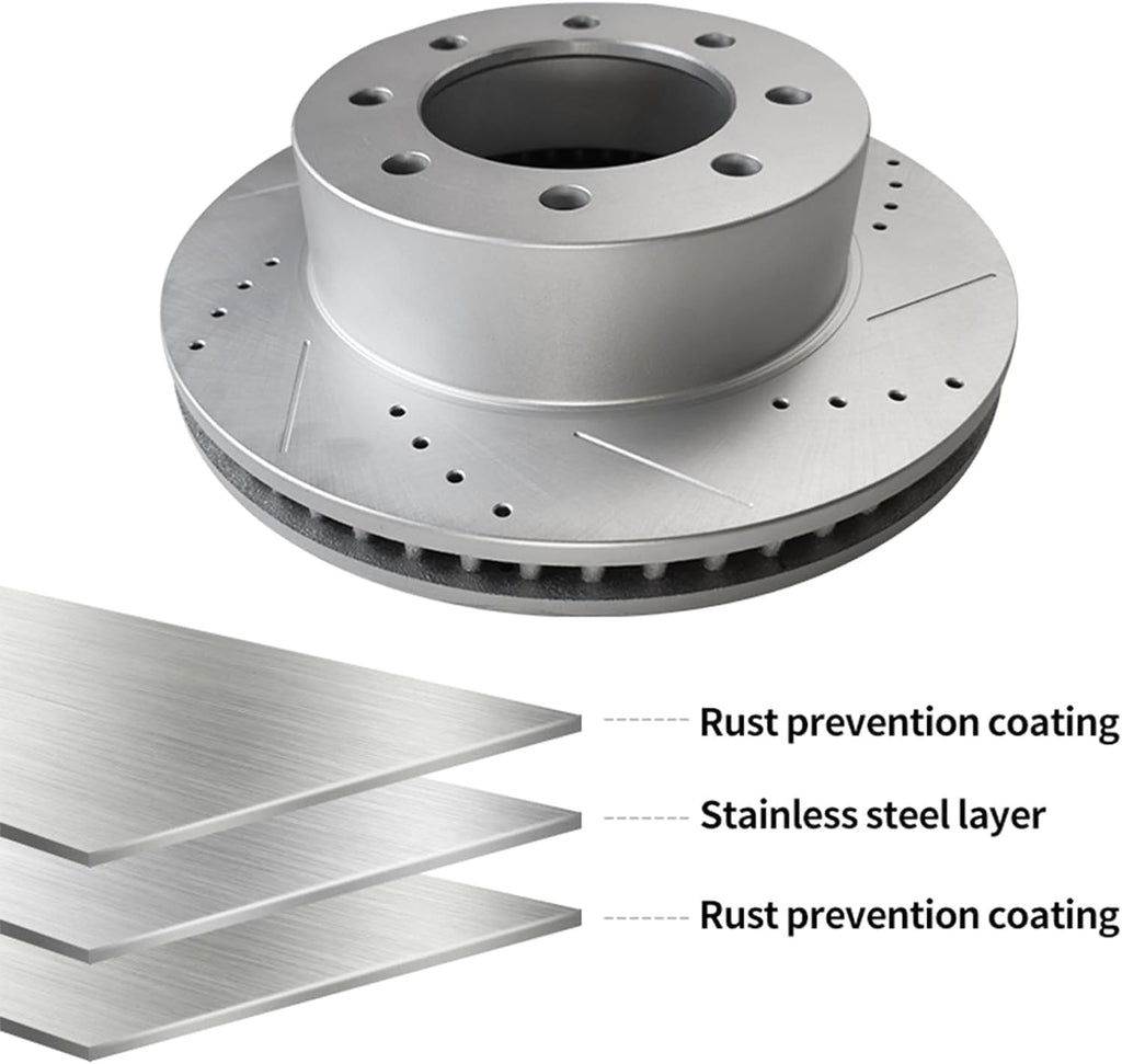 Brake Kit Replacement for Front Disc Rotors Brake Pads for Chevy Silverado 1500 Tahoe Sierra 1500 Yukon