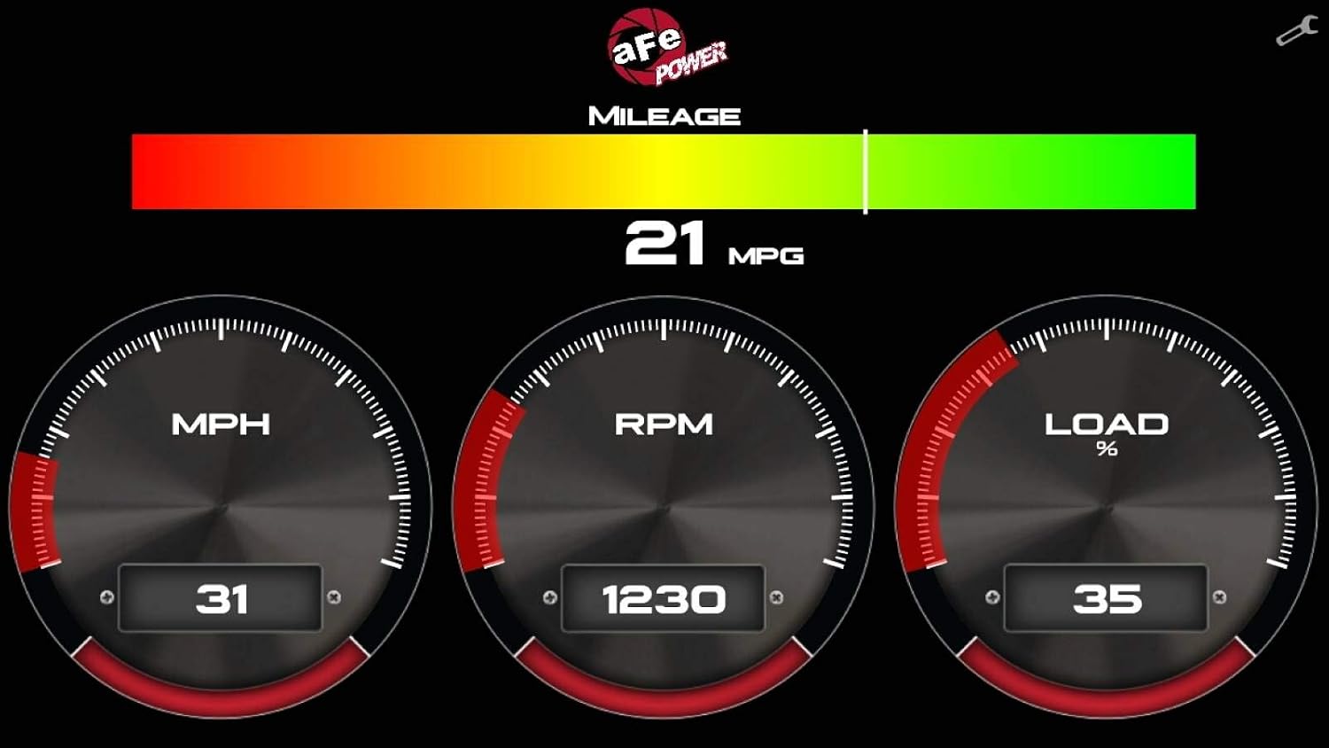 aFe Power 77-91001 AGD Advanced Gauge Display Digital 5-1/2 IN Monitor