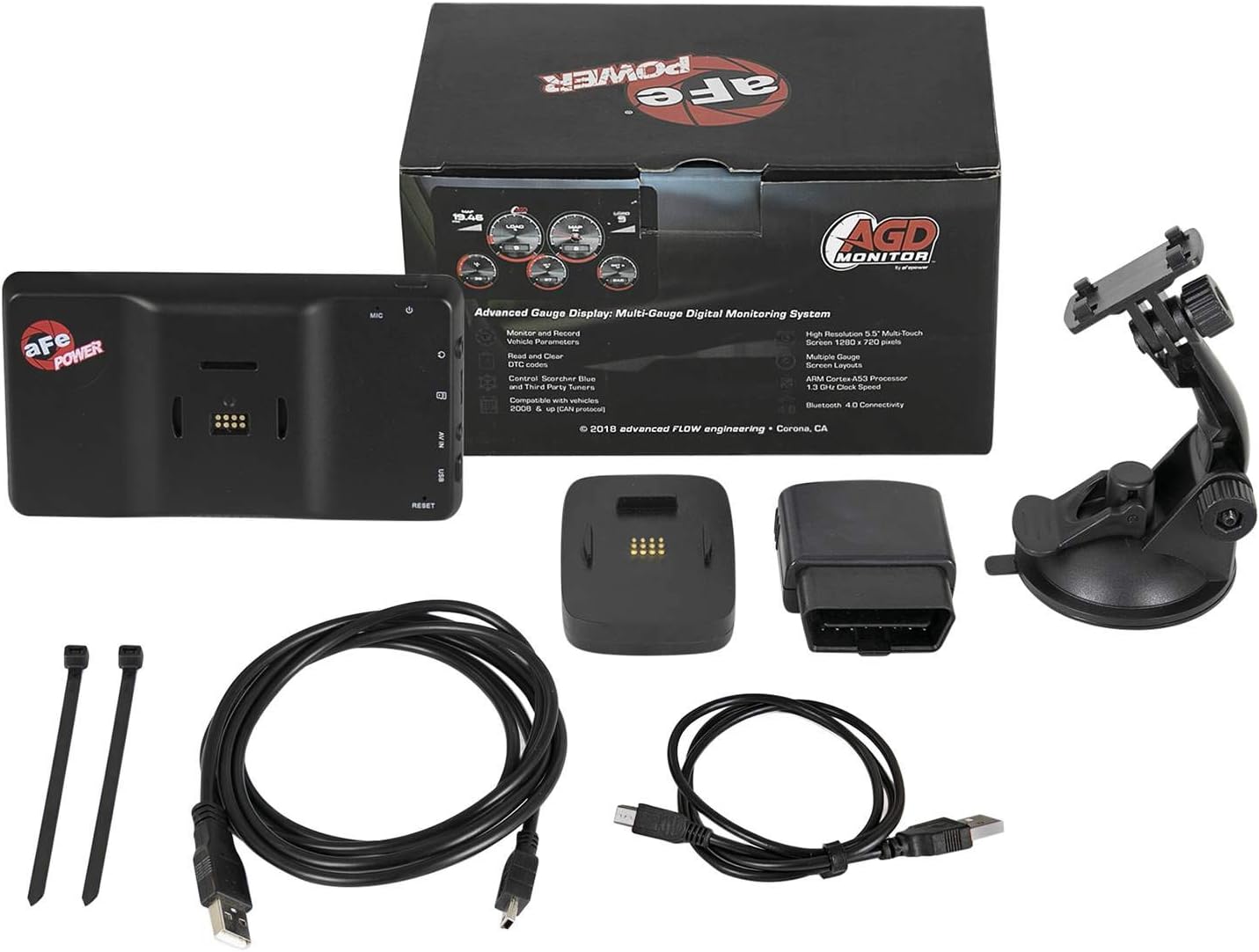 aFe Power 77-91001 AGD Advanced Gauge Display Digital 5-1/2 IN Monitor