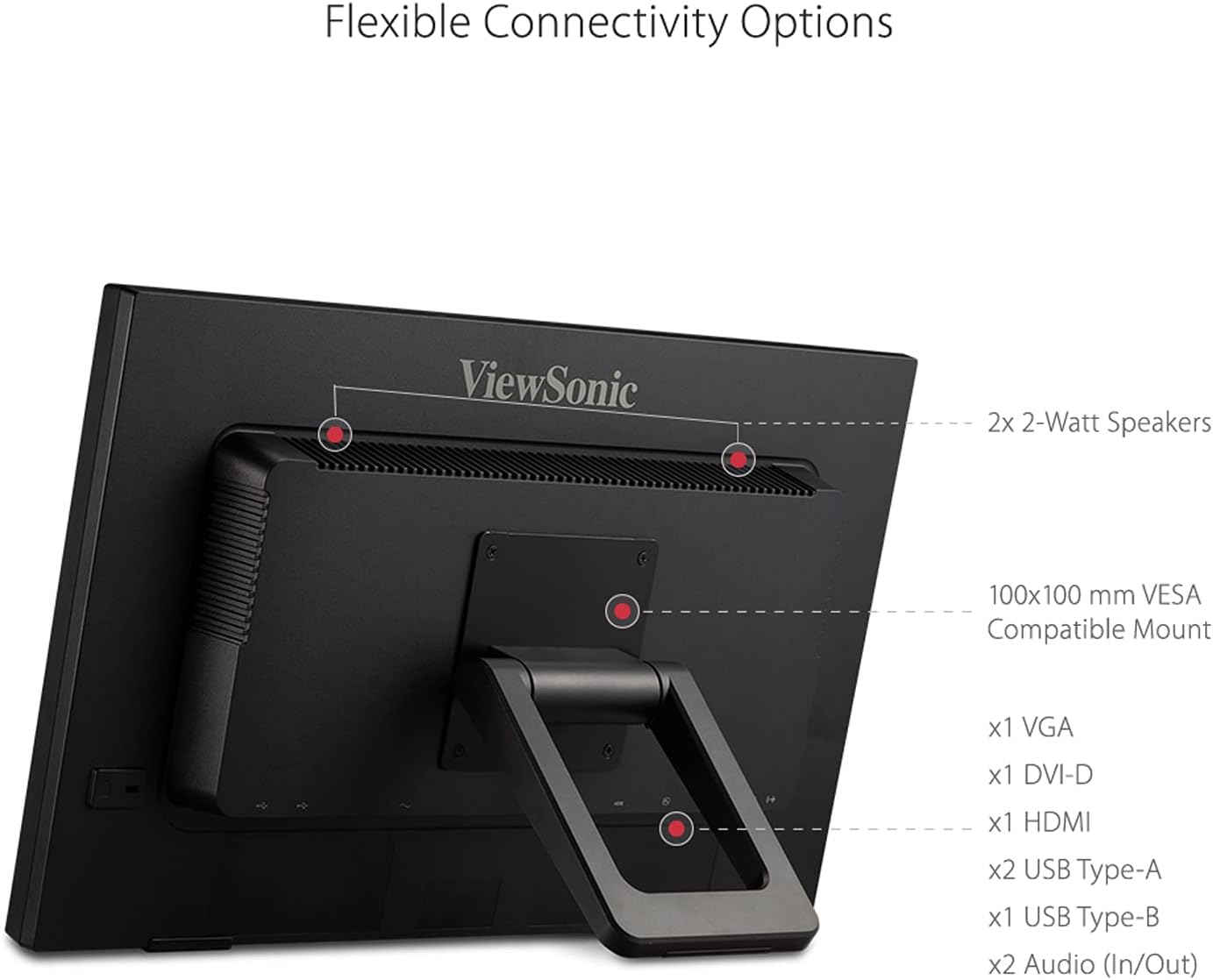 ViewSonic TD2223 22 Inch 1080p Touch Screen Monitor, 10-Point Multi IR Touch for Retail POS and Kiosks, Durable 7H Scratch-Resistant Glass, Eye Care Technology, HDMI, VGA, DVI, and USB Hub Inputs