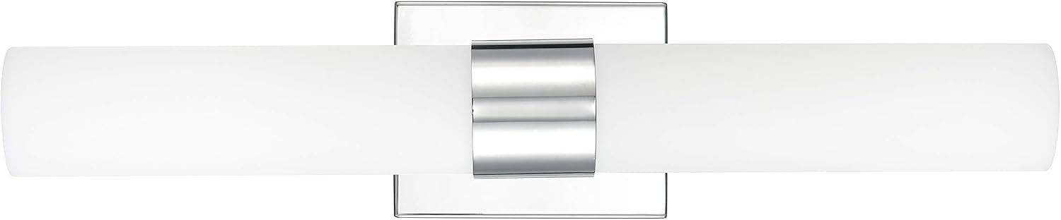 Linea di Liara Perpetua Modern LED Bathroom Vanity Light Bar 22 Inch Chrome Bathroom Light Fixtures Over Mirror and Over Sink, Dimmable White Frosted Glass Shade, UL Listed