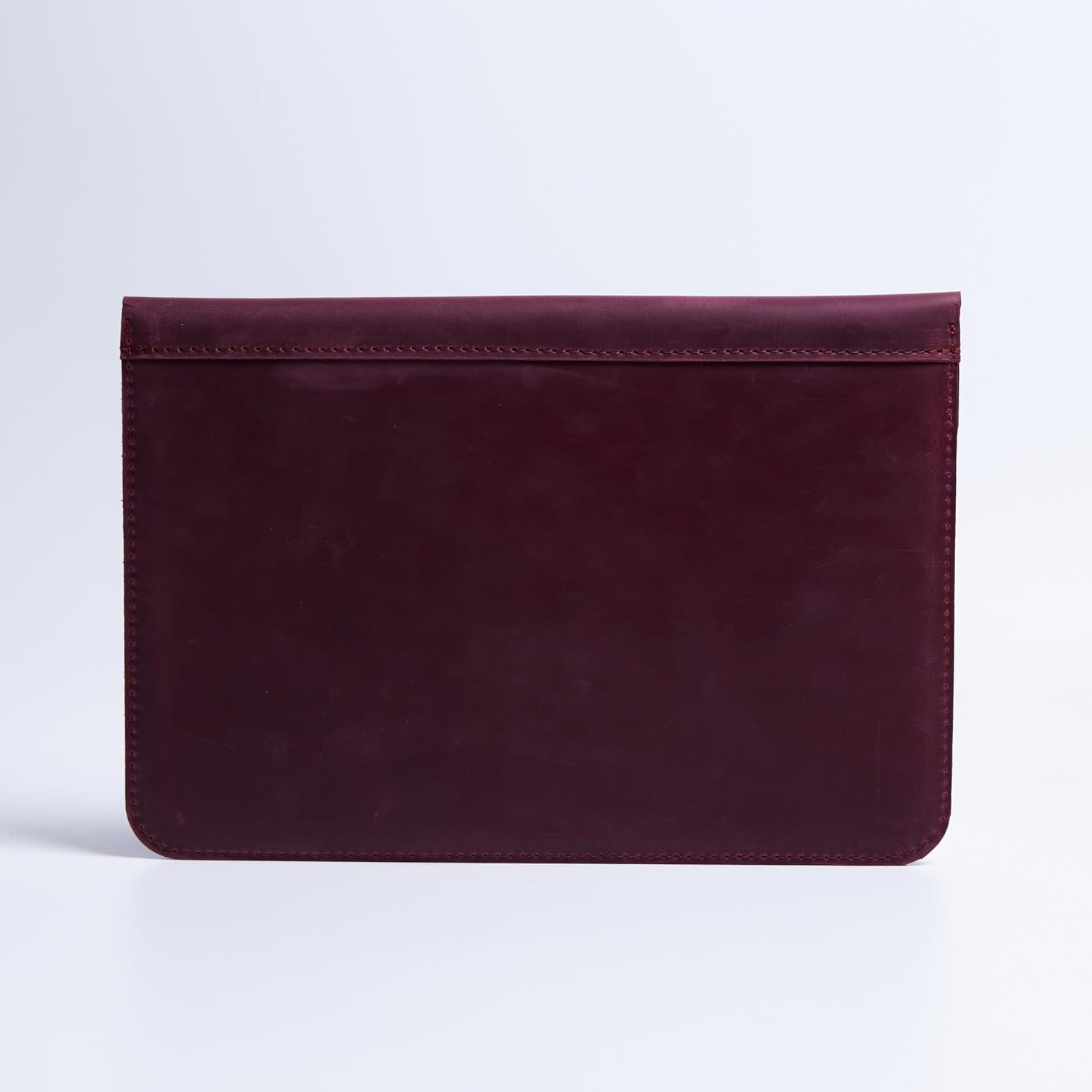 Laptop Leather Case Made for 16 inch MacBook Pro Sleeve - Carrying Protective Cases Compatible with MacBook Pro 16' M1 M2 M3 M4 Max A2141 A2485 A2780 A2991 2024 2025 Genuine Vintage Leather, Burgundy