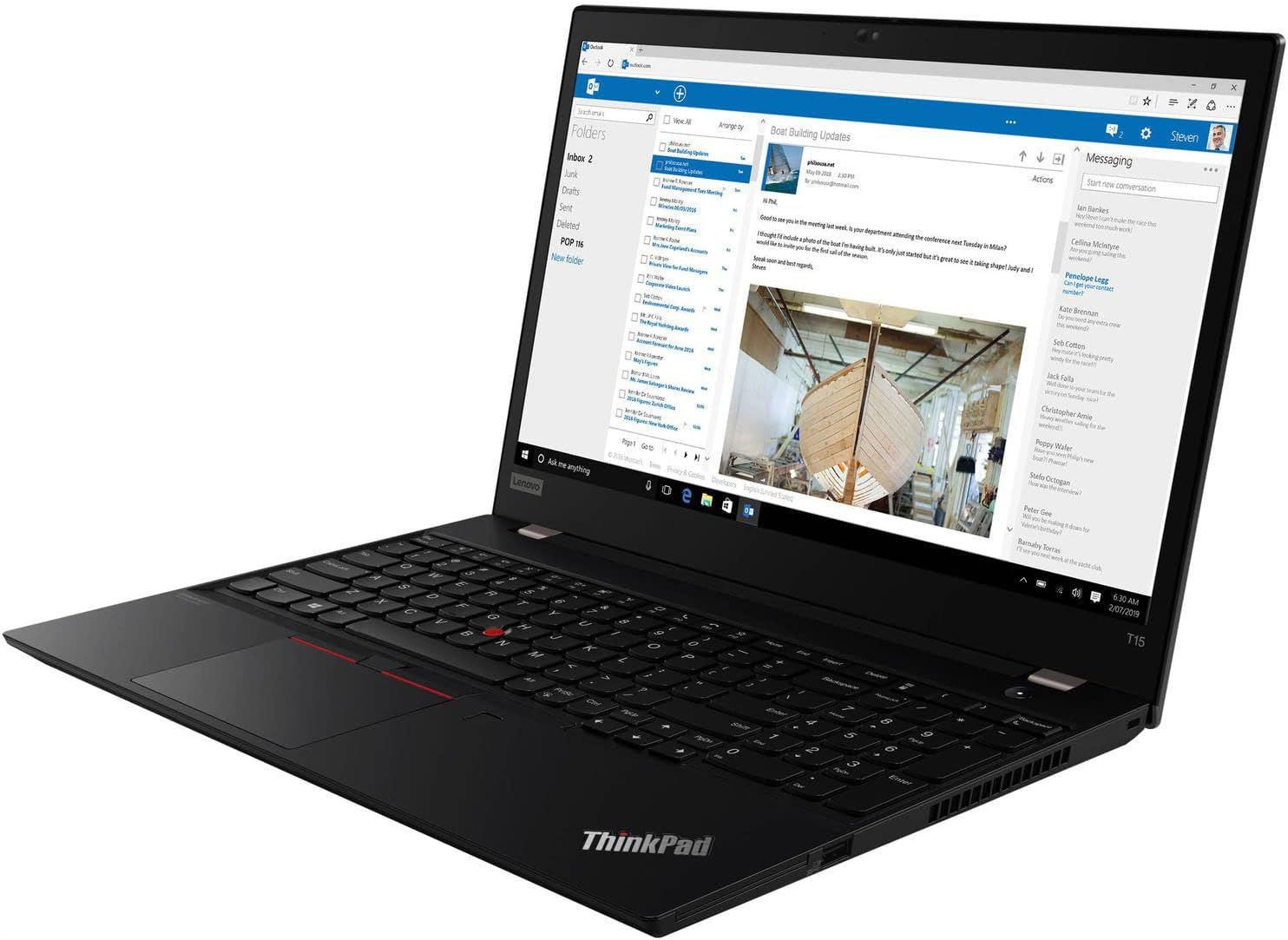 Lenovo Thinkpad T15 Gen 2 15.6' 60Hz FHD IPS Business Laptop (Intel i7-1165G7 4-Core, 40GB RAM, 1TB PCIe SSD, Intel Iris Xe, Fingerprint, WiFi 6, Bluetooth 5.2, Thunderbolt 4, Win 11 Pro) w/Hub