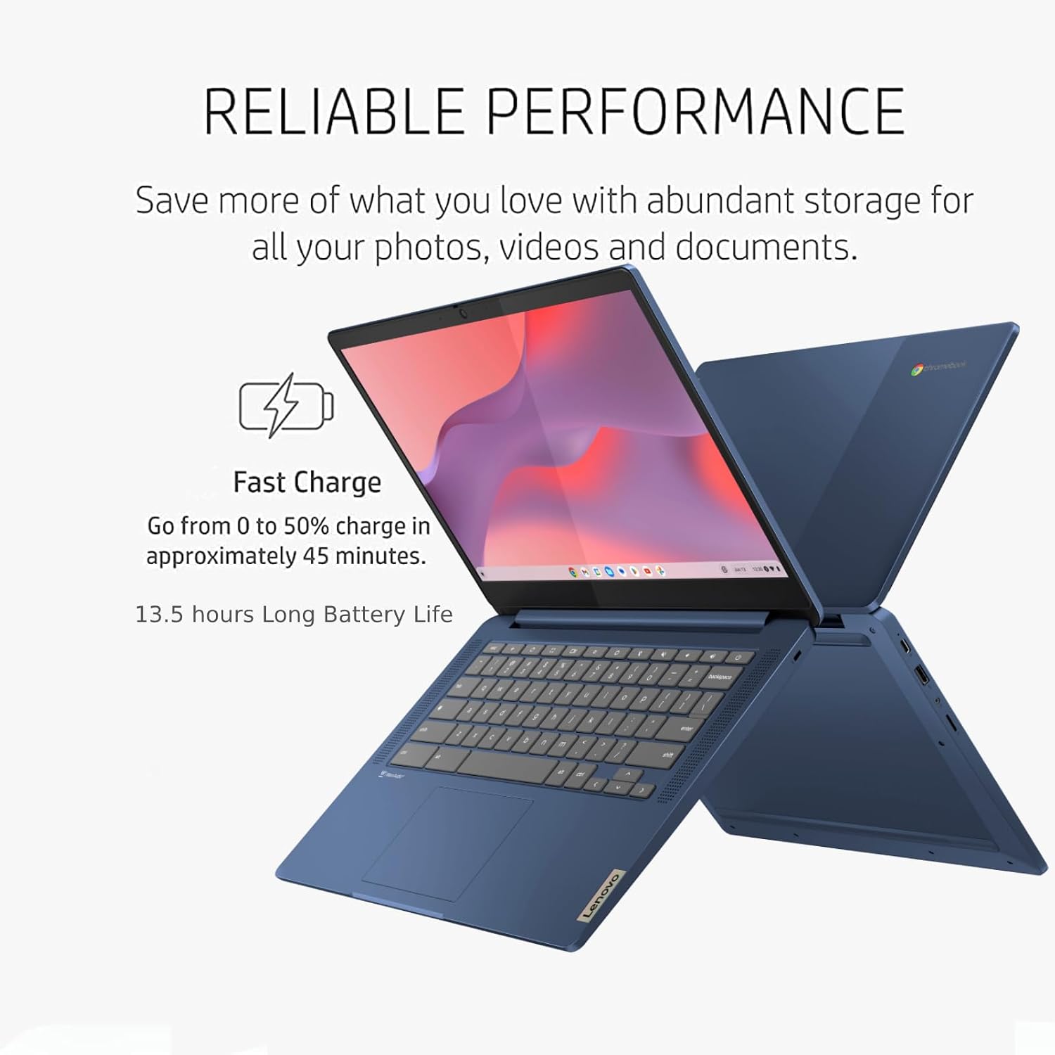 Lenovo 14'' FHD Touchscreen Slim 3 Chromebook Laptop for Business Student, 8-Core MediaTek Kompanio 520, 4GB RAM, 64GB eMMC, Wi-Fi6, Long-Battery Life, Chrome OS