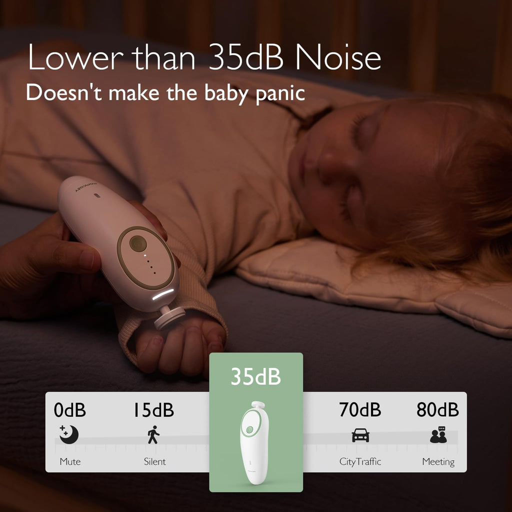 Momcozy Smart WiFi Baby Monitor with Camera and Audio & Momcozy Baby Nail File Electric, Gentle Baby Nail Trimmer Electric Rechargeable