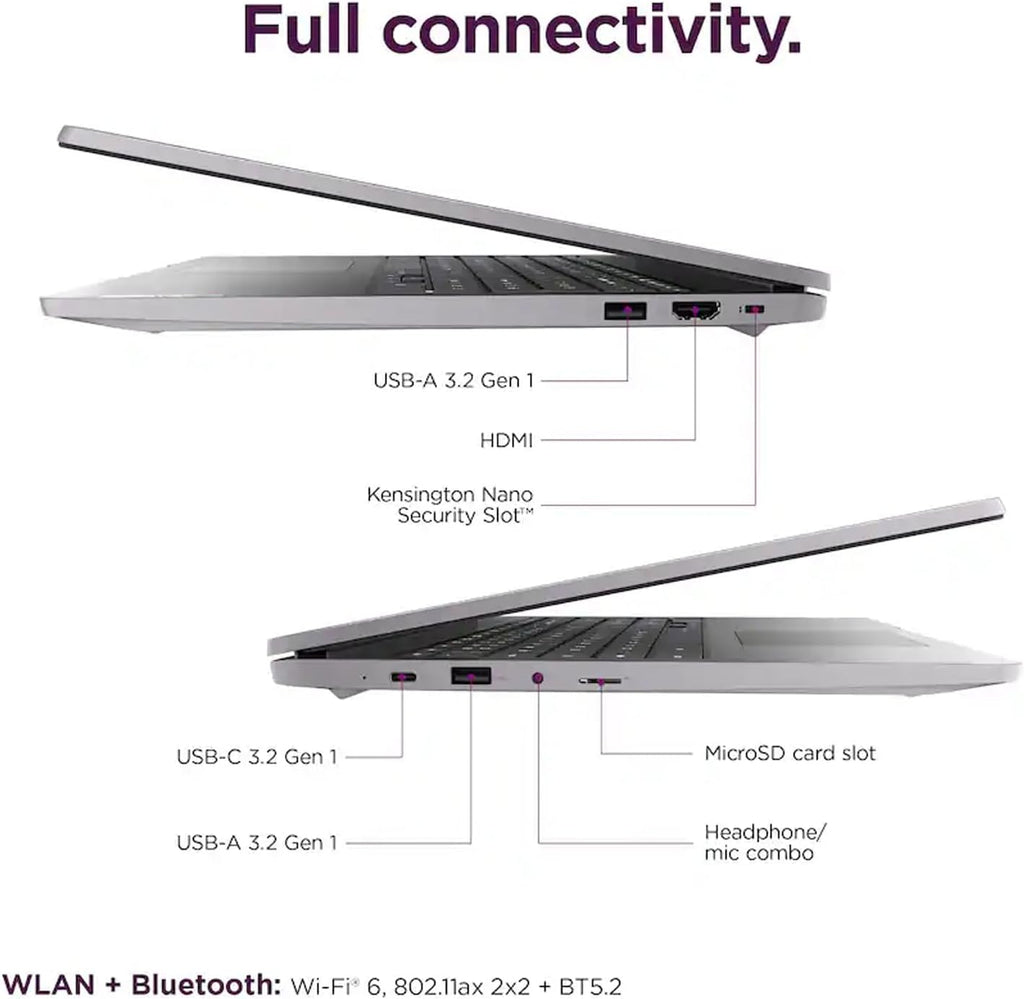 Lenovo IdeaPad 3i Chromebook Laptop, 15.6'' FHD (1920 x 1080) Touchscreen Display, 4-Core Intel Pentium Silver N6000, 8GB LPDDR4x RAM, 128GB eMMC, Wi-Fi 6, Chrome OS, Arctic Grey, EAT Wireless Earbuds