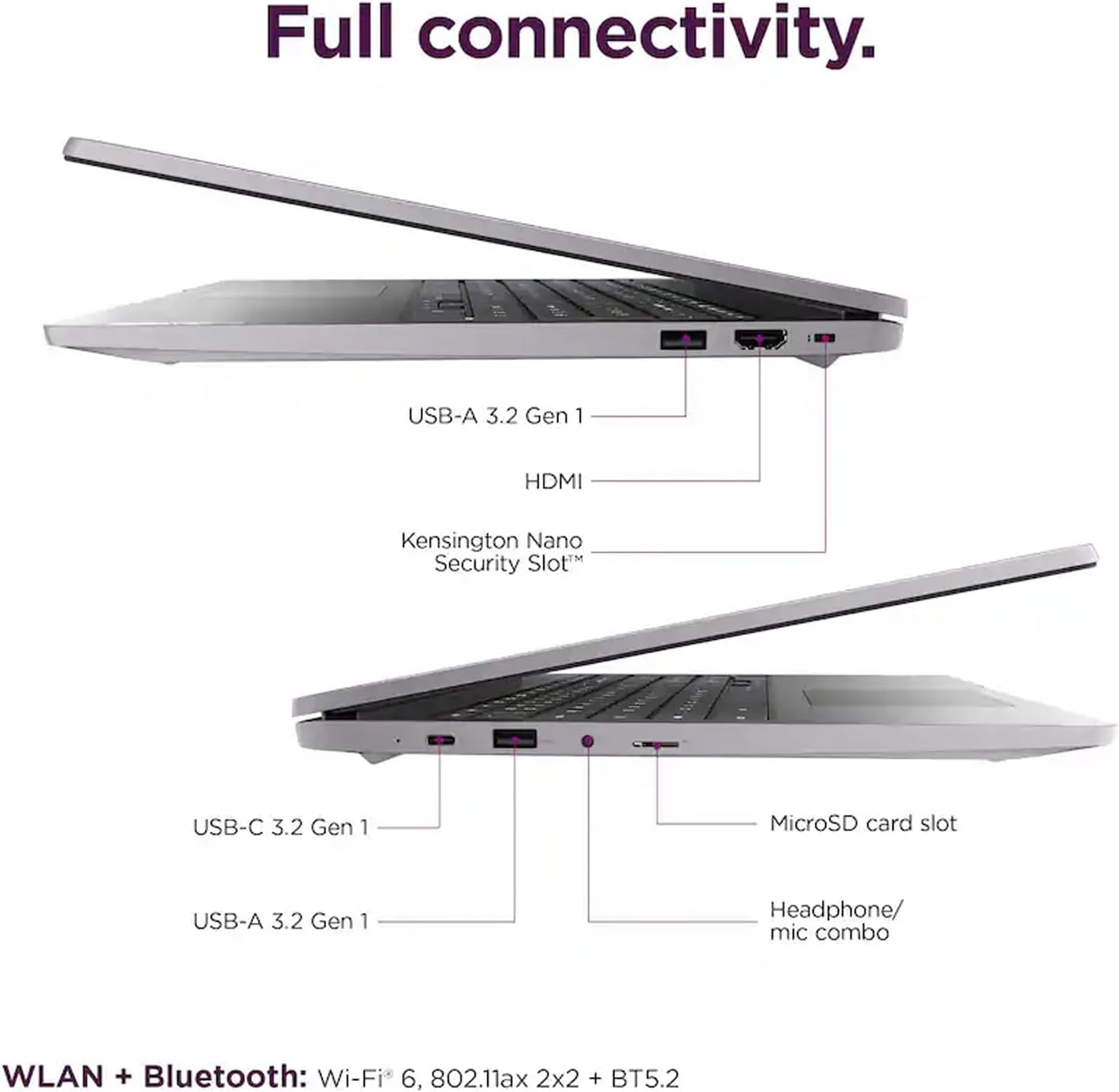 Lenovo IdeaPad 3i Chromebook Laptop, 15.6'' FHD (1920 x 1080) Touchscreen Display, 4-Core Intel Pentium Silver N6000, 8GB LPDDR4x RAM, 128GB eMMC, Wi-Fi 6, Chrome OS, Arctic Grey, EAT Wireless Earbuds