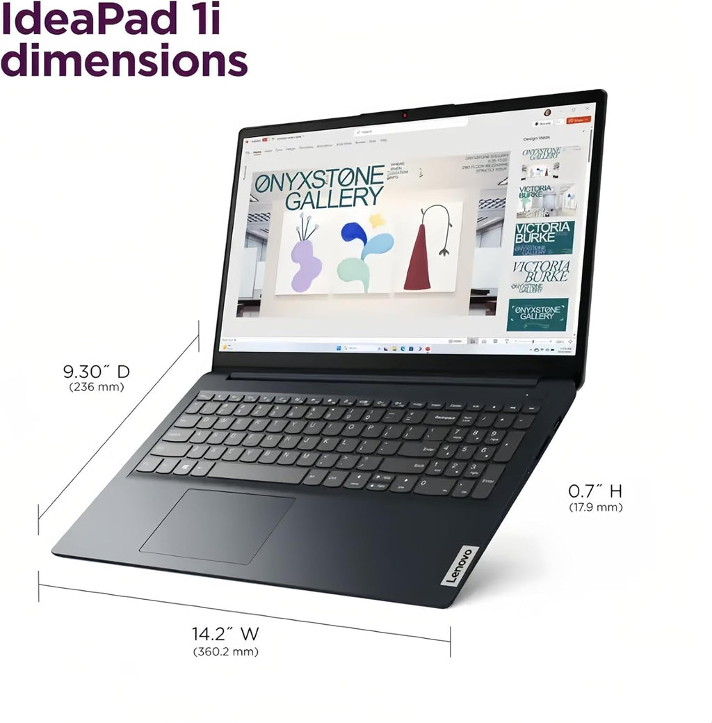 Lenovo IdeaPad 1i Laptop, 15.6' FHD Touchscreen, 13th Gen Intel Core i5-1335U Processor (Beats i7-1255U, Up to 4.6 GHz), 12GB RAM, 256GB SSD, Webcam, HDMI, Wi-Fi 6, Windows 11 Home, Blue, WOWPC USB