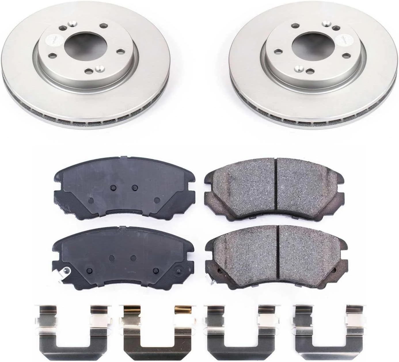 PowerStop Front Brake Kit for Hyundai Elantra 2007-10 - Fully-Coated Disc Rotors with Z17 Ceramic Brake Pads Replacement, CRK5291