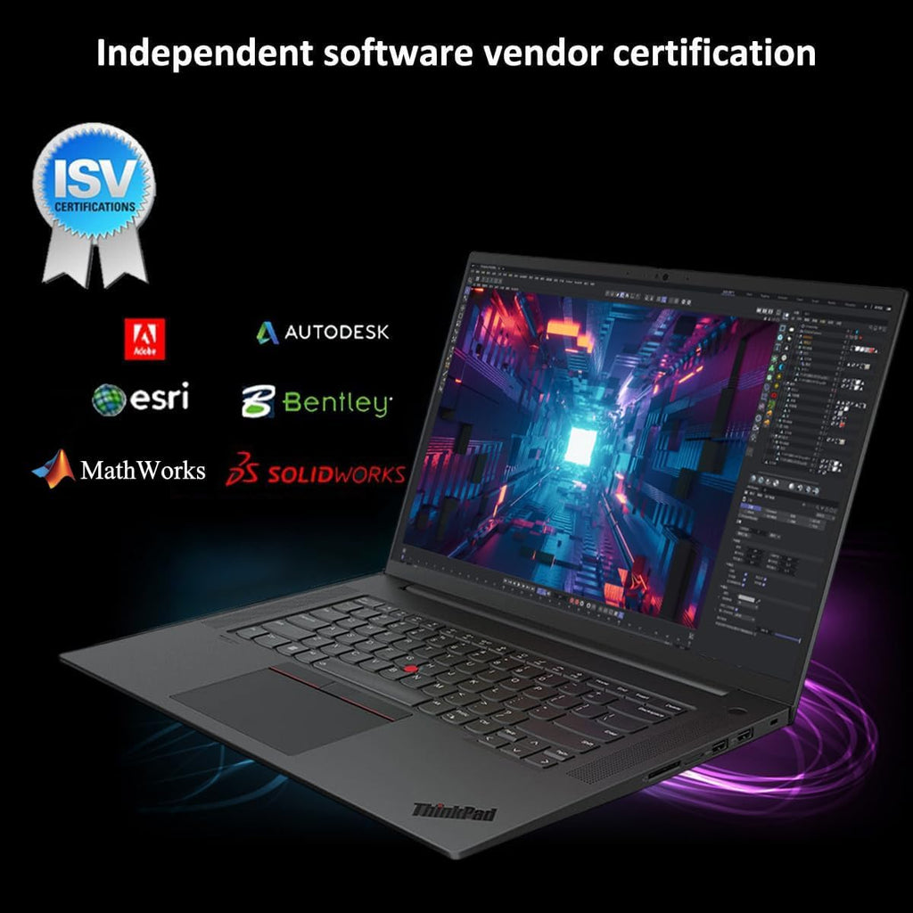 Lenovo ThinkPad P1 Mobile Workstation Laptop (16' 2K 165Hz, Intel 14-Core i7-13800H, 64GB DDR5, 2TB SSD, NVIDIA RTX A1000 6GB) 2 x Thunderbolt 4, Backlit, Fingerprint, FHD IR Webcam, Win 11 Pro